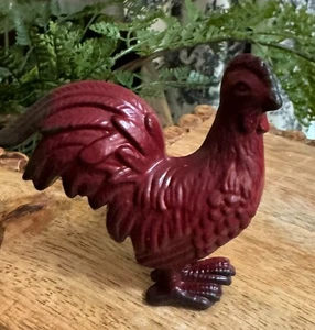 Rustic Red Solid Metal Cast Iron Drawer Knob Rooster/Chicken furniture Hardware - Picture 1 of 18