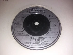 Peter Gabriel – No Self Control 7" SINGLE 1980 EXCELLENT CHARISMA CB 360 - Picture 1 of 2