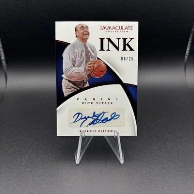 2014-15 Panini Immaculate Collection Ink Dick Vitale Auto /25 #36 HOF Autograph - Image 1 of 2