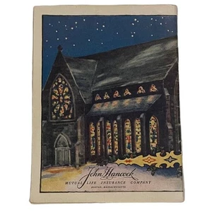 Folleto de villancicos John Hancock 1953 vida mutua Boston Massachusetts - Imagen 1 de 4