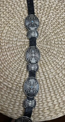 Cinturón Concho Nocona Talla M Western Turquesa Vaquera Rockabilly Boho Hippie Foto 1 de 4