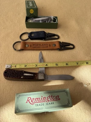 ЛОТ ТОВАРОВ Remington Mini Trapper, Baby Bullet, R5 Джентльменский Нож, Портлендская Кожа - Изображение 1 из 4