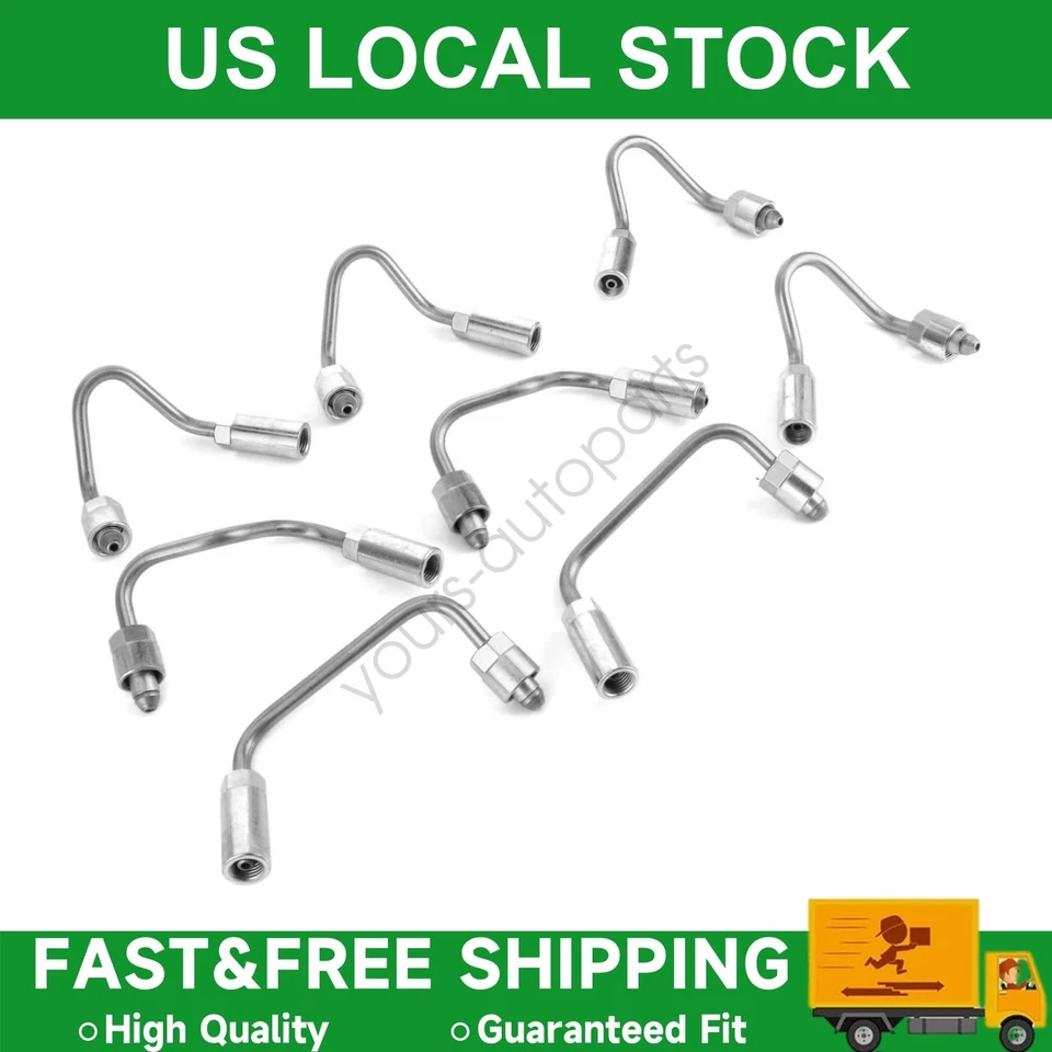 8PCS Fuel Rail Injector Lines For 2007-2010 6.6l LMM Duramax 98006523 98006527 Foto 1 de 4