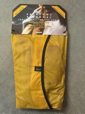 MSR Packtowl Ultrasoft Combo Pack 3 Toallas Azules Nuevo 17x36 12x22 10x14 Foto 1 de 4