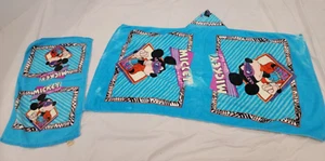 Vintage 80s-90 Disney Beach Bath Hooded Towel Hand Towel ULTRA HOT Franco Mickey - Picture 1 of 11