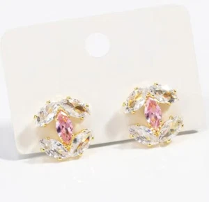 Luxury Fashionable And Versatile Elegant Design Earrings. CRYSTAL-PINK - Picture 1 of 5