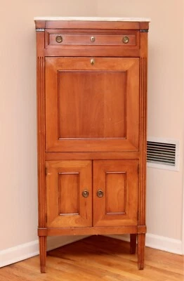 Escritorio de secretaria alto con tapa de mármol antiguo Foto 1 de 4