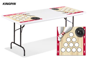 Universal Brettspiel Klapptischplatte Spiele Aufkleber Aufkleber Bier Pong Matten KINGPIN - Bild 1 von 1