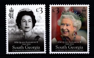 JUEGO DE 2 CONMEMORACIÓN REINA ISABEL II GEORGIA DEL SUR 2023 MNH - Imagen 1 de 1
