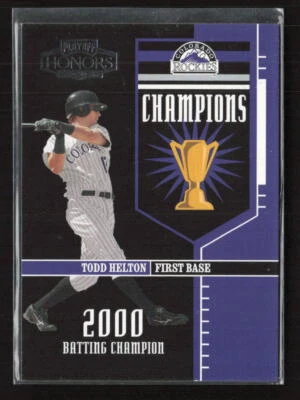 2004 Playoff Honors #C-13 Todd Helton Champions #/2000 Colorado Rockies (U) - Image 1 of 2