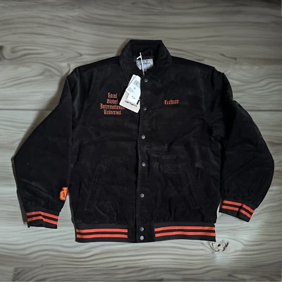 Size S - Carhartt WIP Letterman Corduroy Varsity Jacket - Black - Image 1 of 4