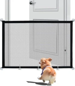Dog Stair Gate 110 x70cm Portable Folding Gate Baby Safety Protection - New - Picture 1 of 7