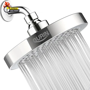 Shower Head High Pressure Rain, Luxury Bathroom Showerhead with Chrome Plated Fi - Picture 1 of 12