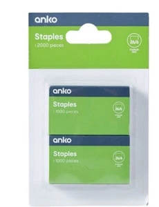2000 Pack 26/6 Staples Stapler Refills Stationery & Office Supplies Metal Staple - Picture 1 of 4