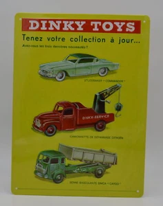 TARGA IN LATTA " DINKY TOYS - TENEZ VOTRE COLLECTION A' JOUR " - Picture 1 of 1