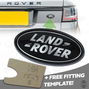 Genuine 'Land Rover' Black & Silver Oval Badge for Range Rover Sport L494 - Picture 1 of 12