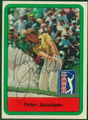 68, 1982 Donruss PGA Golf #50, Original Autograph of Peter Jacobsen - Image 1 of 3
