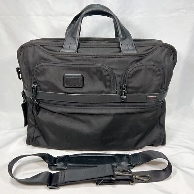 TUMI 26114D2 ALPHA2 COMPACT LARGE SCREEN LAPTOP BRIEF BLACK Nylon - Image 1 of 4