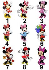 Minnie Mouse Small or Large Sticky White Paper Stickers Labels NEW