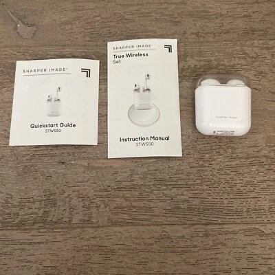Pre Owned Sharper Image True Wireless Earbuds & Charging Case Model STWS50 - Image 1 of 4