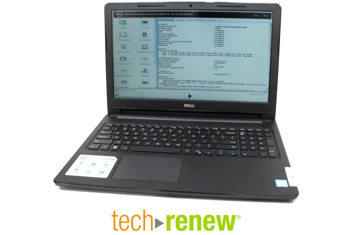 Dell Intel Core i3 7th Gen. 8 GB RAM PC Laptops & Netbooks for