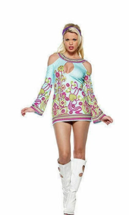 Ladies 1960s Groovy Go-Go Fancy Dress Costume - Image 1 of 1