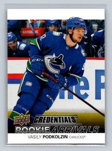 2021-22 UD Credentials #RA-10 Vasily Podkolzin -Rookie Arrivals-Canucks - Bild 1 von 2
