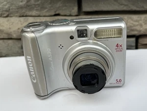 Canon PowerShot A530 5.0MP Digital Camera Silver Parts Repair - Picture 1 of 9