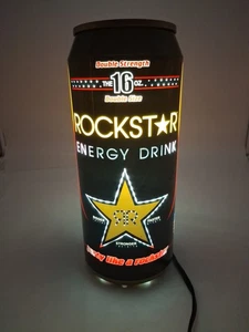 Rockstar Energy Promotional Rotating Can Lamp 12” Advertising Works Man Cave Bar - Picture 1 of 6