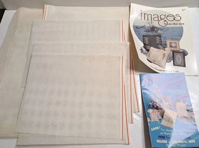 Lot Of 5 Needlepoint Canvases With Magazine - Image 1 of 4