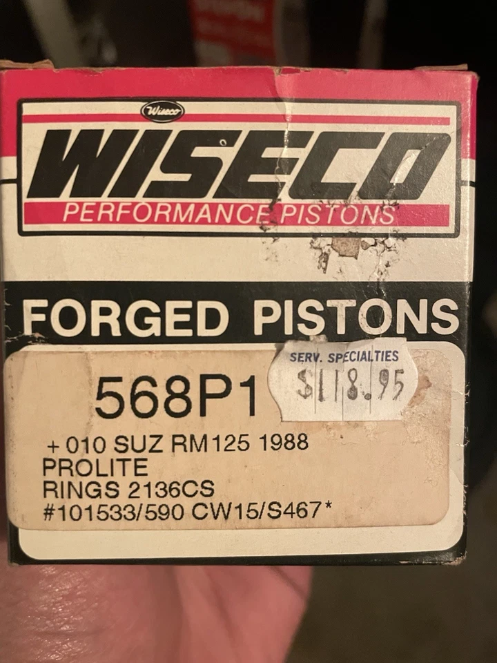 Wiseco 568P1 Piston Kit – Suzuki RM125 (1988) – +0.010” Oversize – Pro-Lite - Image 1 of 1