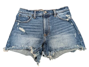 Abercrombie & Fitch 4" pantaloncini mamma vita alta denim invecchiato taglia 28 - Foto 1 di 5