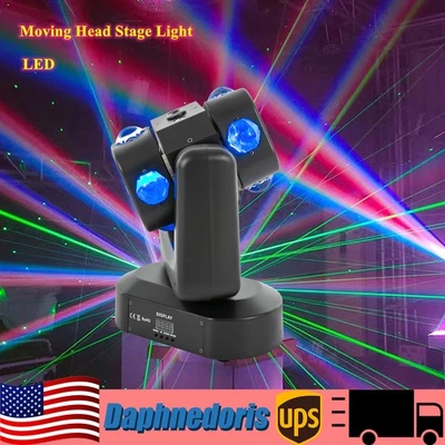 Rotating Laser Beam Moving Head 8 LED RGBW Stage Light DMX Disco Party 22CH/46CH - Image 1 of 4