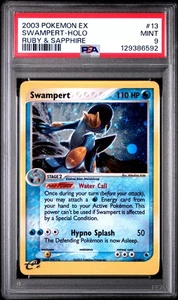 2003 Pokemon Ex Ruby & Sapphire #13 Swampert Holo Ruby & Sapphire PSA 9 MINT - Picture 1 of 2
