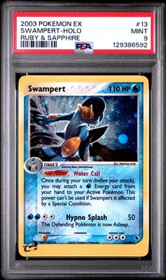 2003 Pokemon Ex Ruby & Sapphire #13 Swampert Holo Ruby & Sapphire PSA 9 MINT - Image 1 of 2