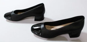 Clarks Women's Marilyn Sara Slip-On Almond Toe Pumps CD4 Black Size US:7.5W - Picture 1 of 12