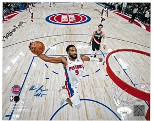 Detroit Pistons MALIK BEASLEY  Signed 8x10 Photo JSA - Picture 1 of 1