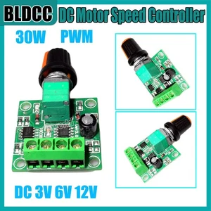 DC3V 5V 6V 9V 12V 2A 30W DC Motor Speed Controller PWM Adjustable Low Voltage BL - Picture 1 of 6
