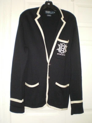 RARE Men's Ralph Lauren Polo Cashmere Silk English CRICKET Sweater Jacket M Med - Image 1 of 4