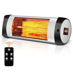 Wall-Mounted Electric Heater Patio Infrared Heater W/ Remote Control - Picture 1 of 11