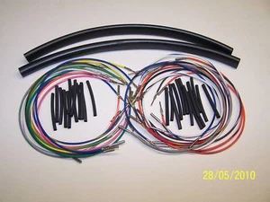 Harley 10" wiring extension handlebar 24 wire 96-06 switch kit RADIO CRUISE CB - Imagen 1 de 5