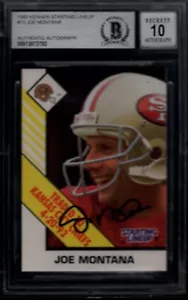 1993 Kenner Starting Lineup #15 Joe Montana Autograph Grade 10 Beckett BAS 3229 - Picture 1 of 2