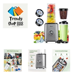 1200W Blender for Shakes and Smoothies, Personal Blender with 6-Edge Blade, 2... - Picture 1 of 7