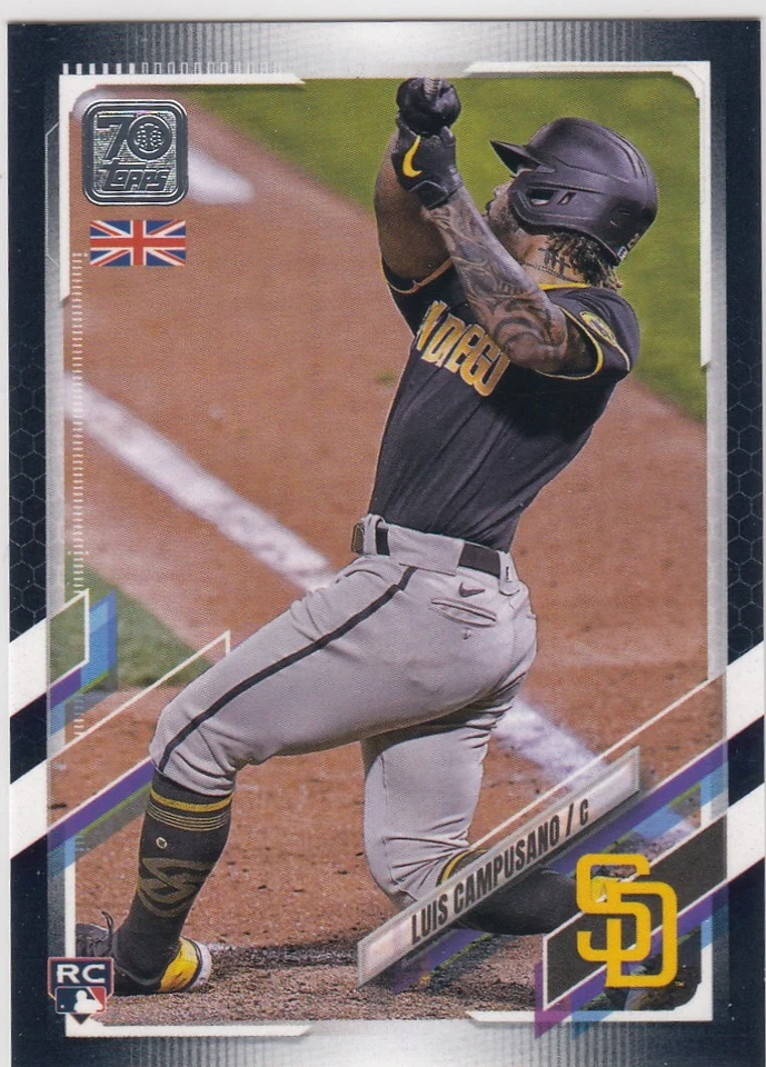 2021 Topps 70th UK LUIS CAMPUSANO Black Parallel #48 093/125 Padres Rookie - Image 1 of 1