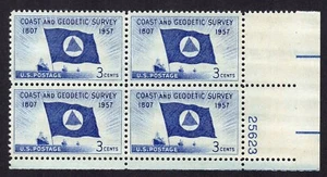 Scott #1088 Flag Coast & Geodic Survey Plate Block of 4 Stamps - MNH P#25623 LR - Picture 1 of 1
