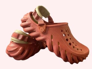 New Adult’s Crocs Echo Clog Strawberry Wine Red US Size M6 W8 Comfortable Shoes - Picture 1 of 9