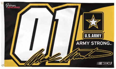 MARK MARTIN U.S. ARMY 2 SIDED FLAG #01 HUGE 3'X5' Cover