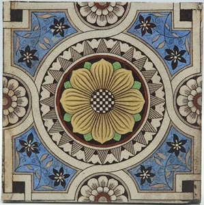 Antique Fireplace Tile Aesthetic Movement Print & Tint T.R Boote C1885 AE1 - Picture 1 of 3