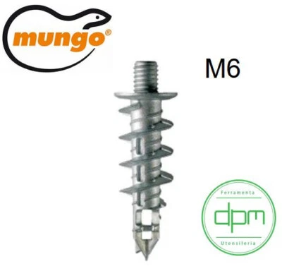 MUNGO TASSELLI CARTONGESSO MJPM Jet Plug Metallo Zinco 14 x 39 filettatura M6 - Immagine 1 di 3