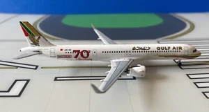 Gulf Air Airbus A321Neo A9C-NB 70th retro 1/400 scale diecast Aeroclassics - Picture 1 of 1